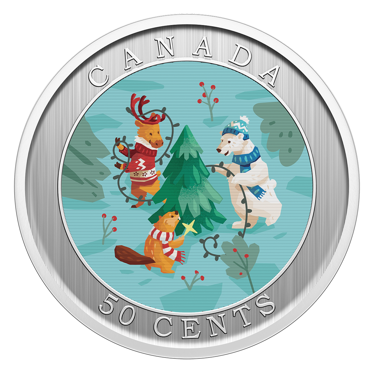 Trimming the Holiday Tree - Lenticular Coin