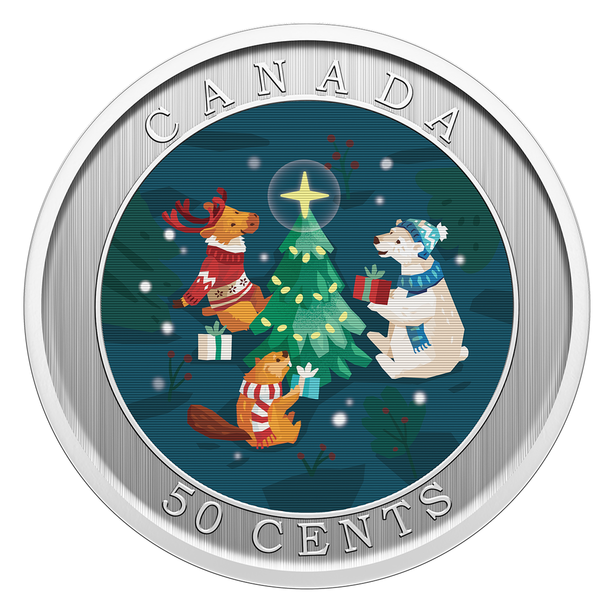 Trimming the Holiday Tree - Lenticular Coin