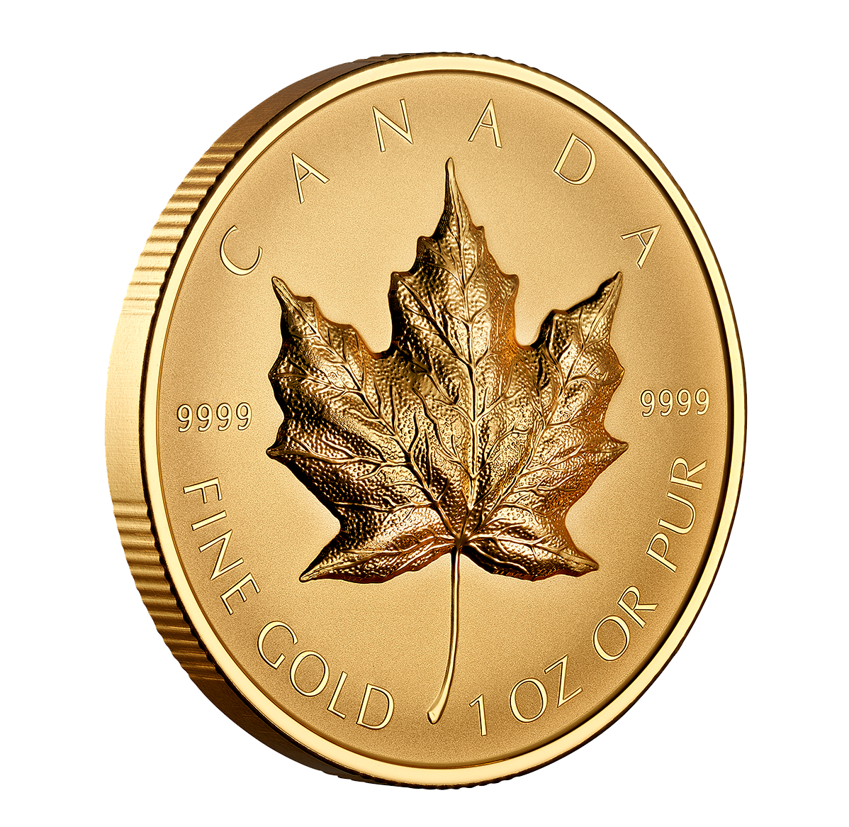 1 oz. Pure Gold Coin – Ultra-High Relief Gold Maple Leaf