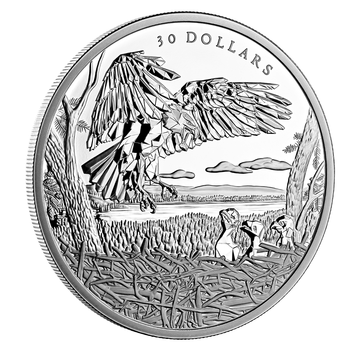 2 oz. Pure Silver Coin – Multifaceted Animal Family: Bald Eagles