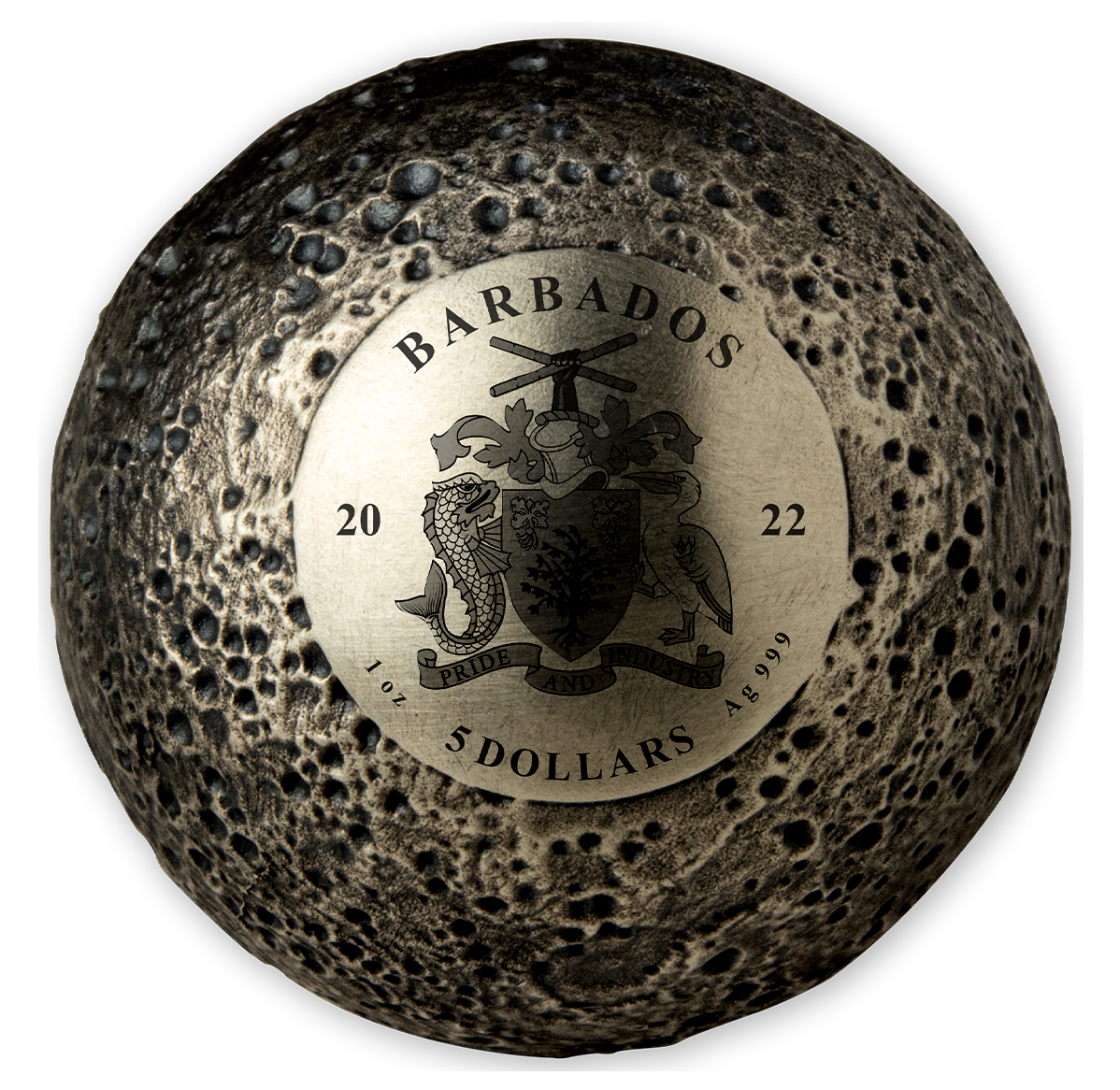 1 oz. Pure Silver Spherical Coin - Travel to Mercury