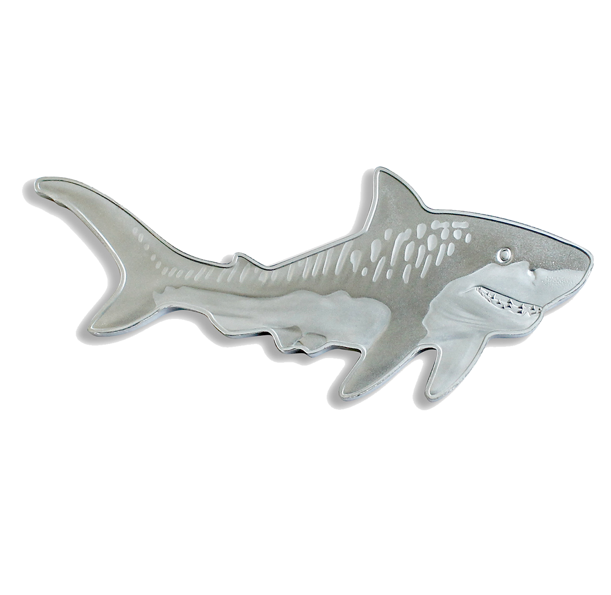 Pièce de 1 oz en argent pur – Le requin-tigre