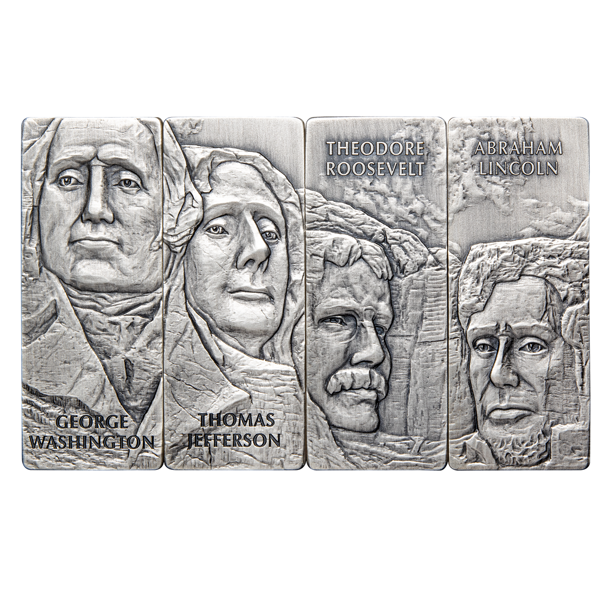 1 oz. Pure Silver 4-Coin Set - Mount Rushmore
