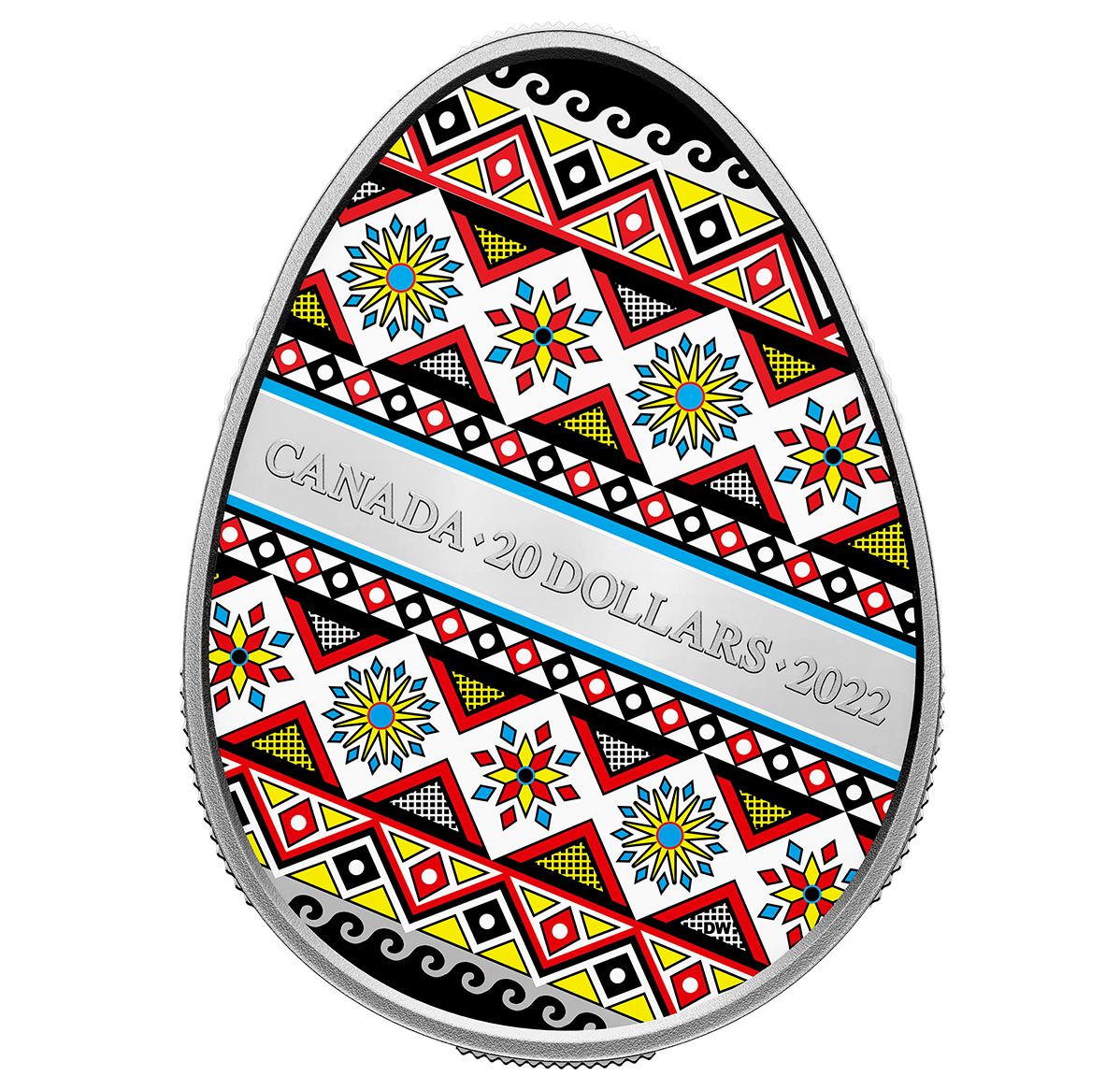 1 oz. Pure Silver Coloured Coin – Pysanka