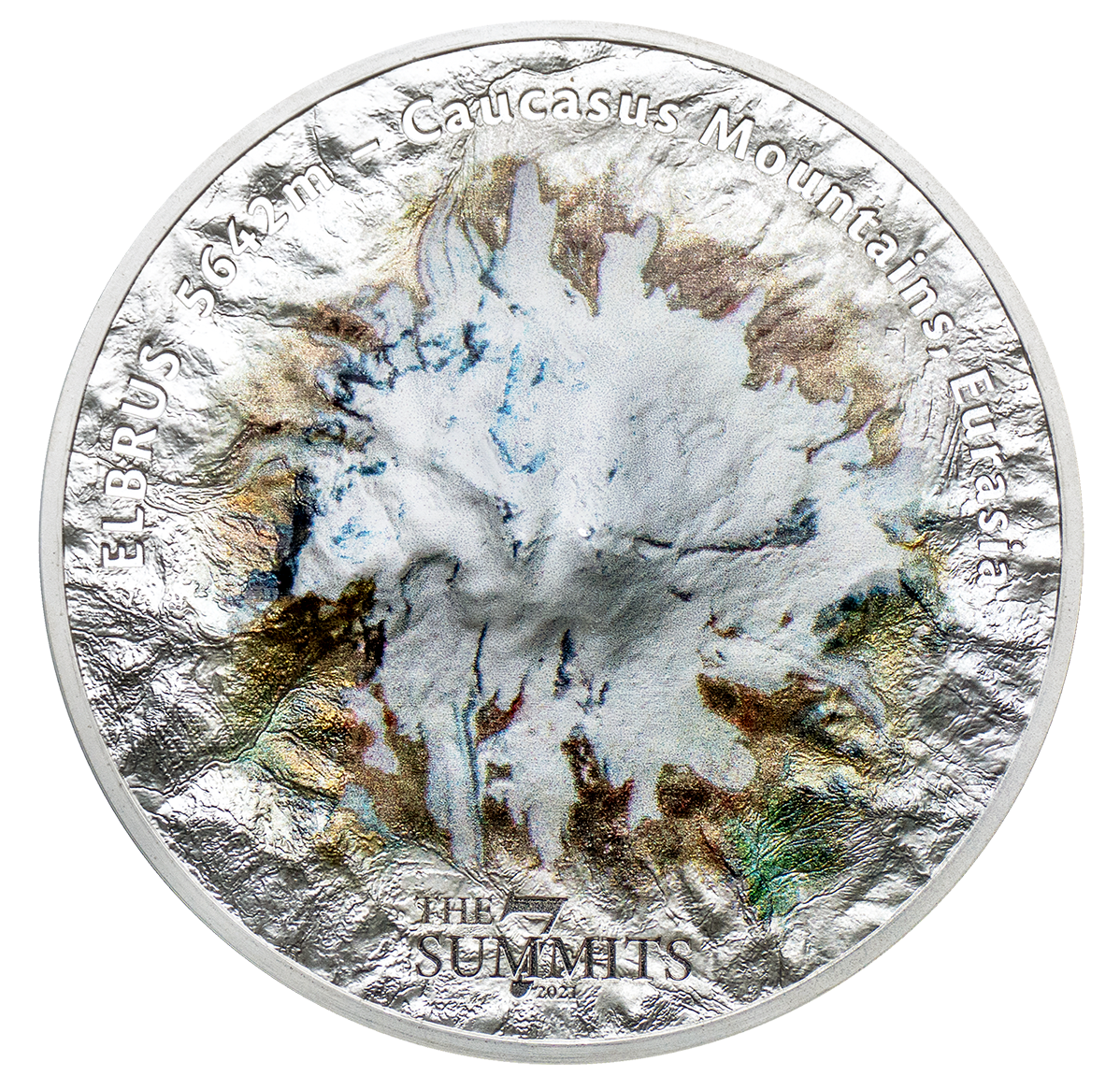 5 oz. Pure Silver Coin - Mount Elbrus: 7 Summits Series
