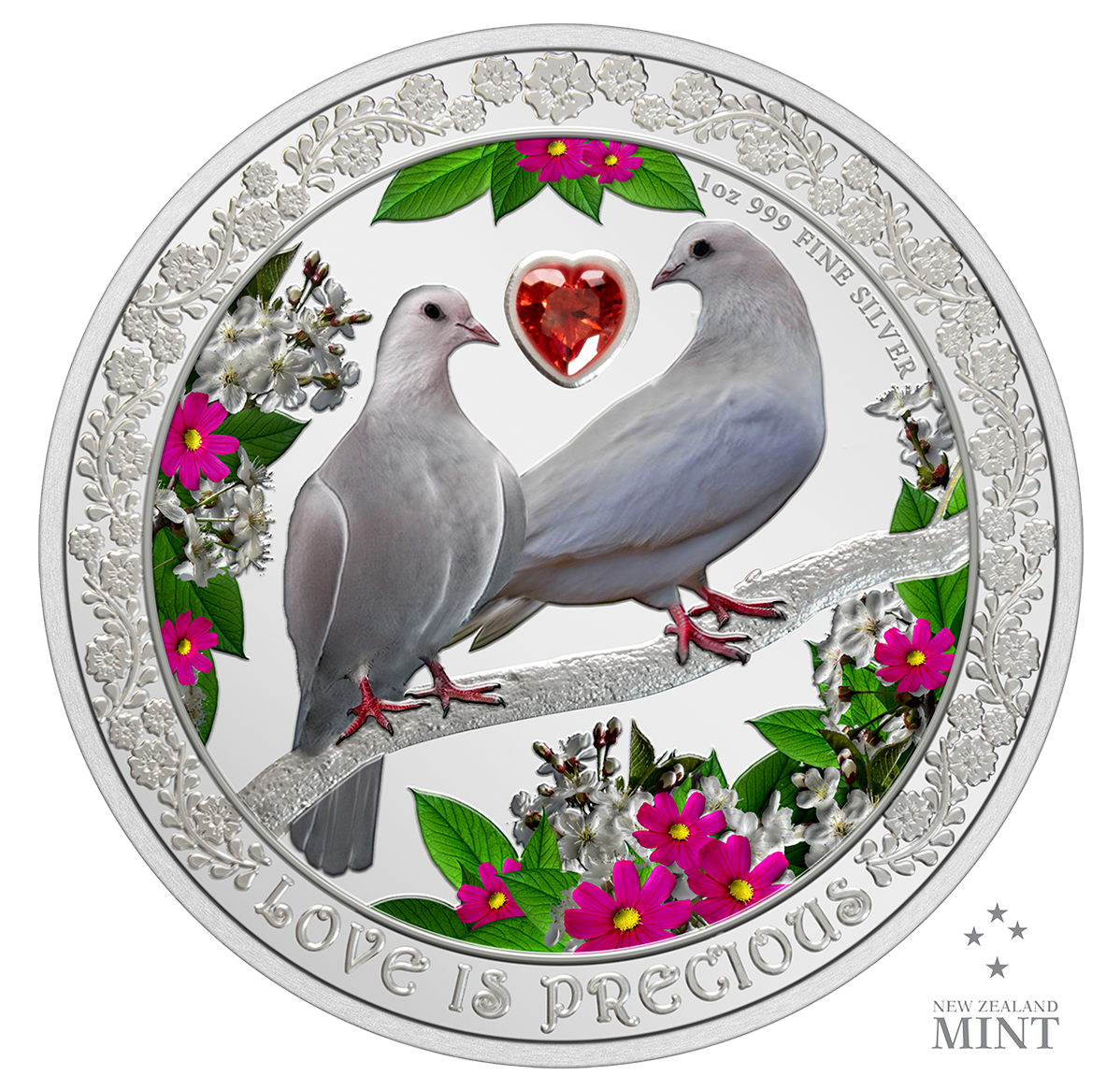 1 oz. Pure Silver Coin - Love is Precious: Dove