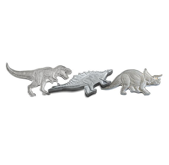 Dinosaurs of North America - 2 oz. Pure Silver 3 Coin Subscription 