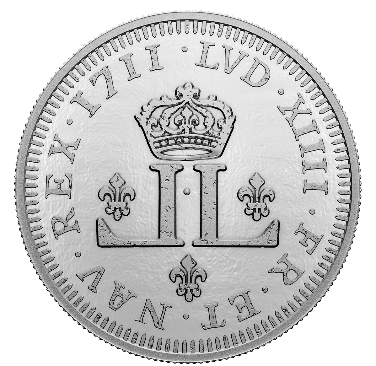 Pièce de 5 oz en argent fin – Vestiges de la Nouvelle-France : Pièce de 30 deniers Louis XIV