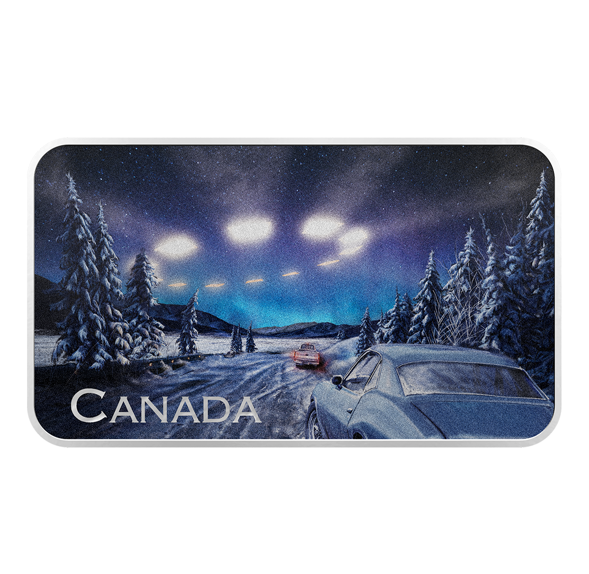 1 oz. Pure Silver Glow-in-the-Dark Coin – Canada’s Unexplained Phenomena: The Yukon Encounter