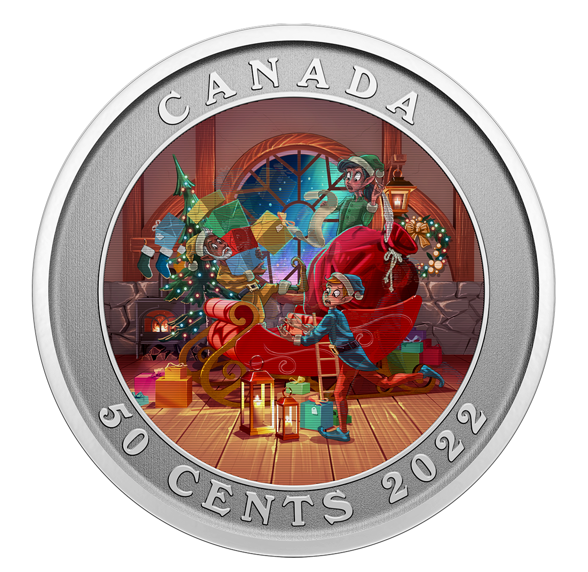 Lenticular Coin – Santa’s Sleigh