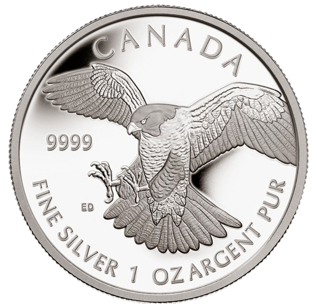 2014 1oz. 99.99% Pure Silver "Birds of Prey" Coin 2: Bald Eagle (Bullion)