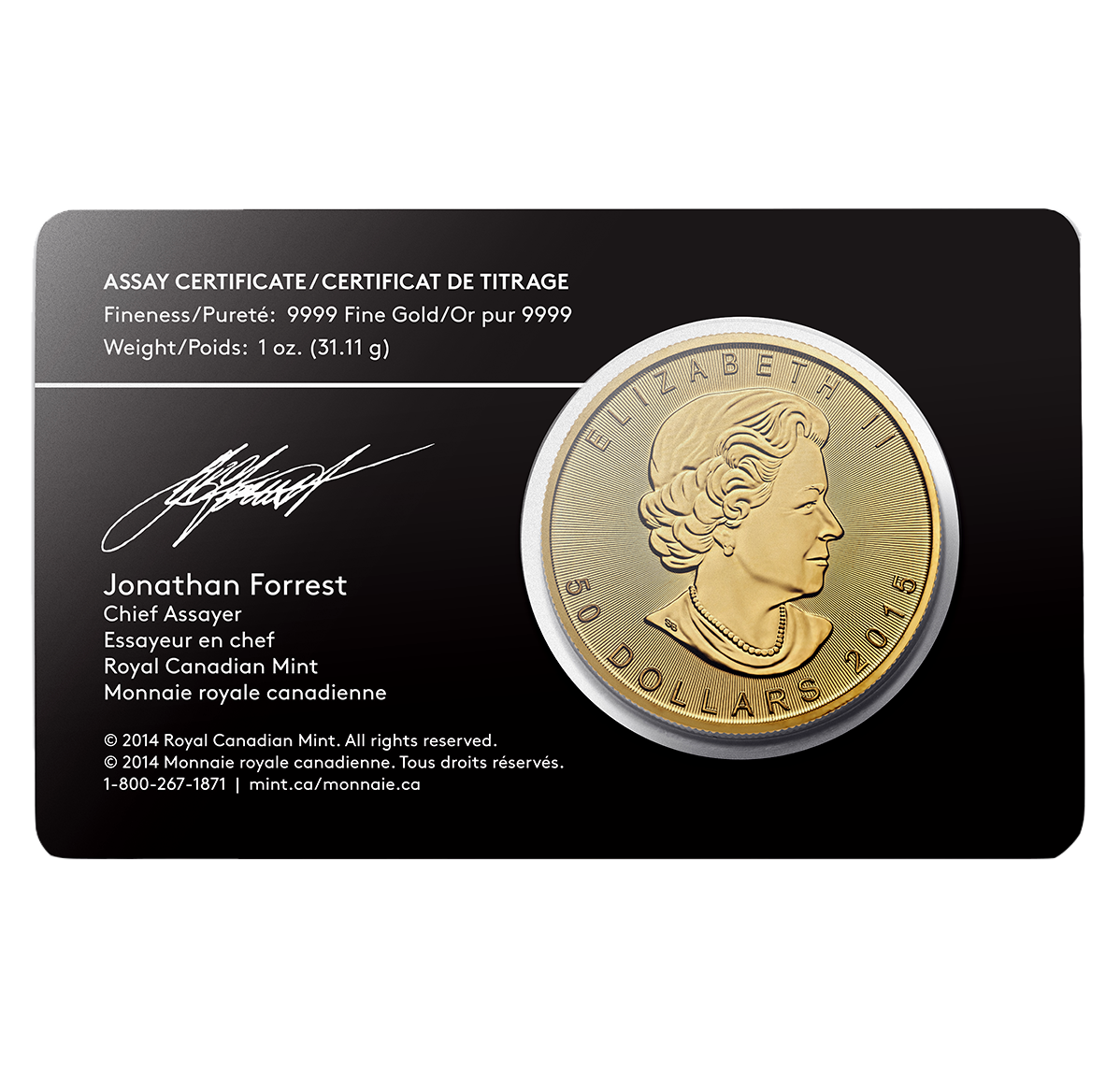 Emballage au format de poche d'une qualité exceptionnelle pour les pièces d'investissement FÉO de 1 oz (pièce d'investissement)