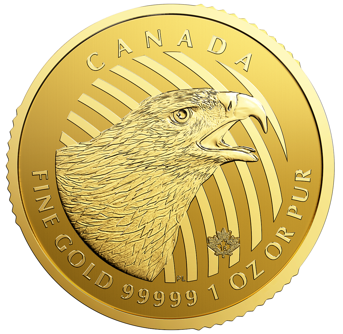 2018 1 oz. 99.999% Pure Gold "Call Of The Wild" Coin 5: Golden Eagle (Bullion)