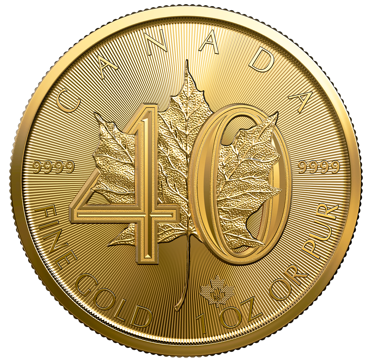 2019 $50 1 oz. 9999 Pure Gold 40ᵗʰ Anniversary of the GML (Bullion)