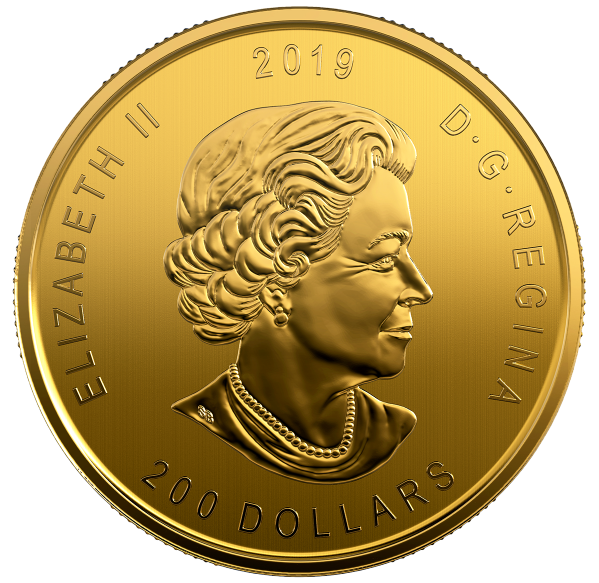 2019 $200 1 oz. 99.999% Pure Gold "Call of the Wild" Coin 6: Moose (Bullion)