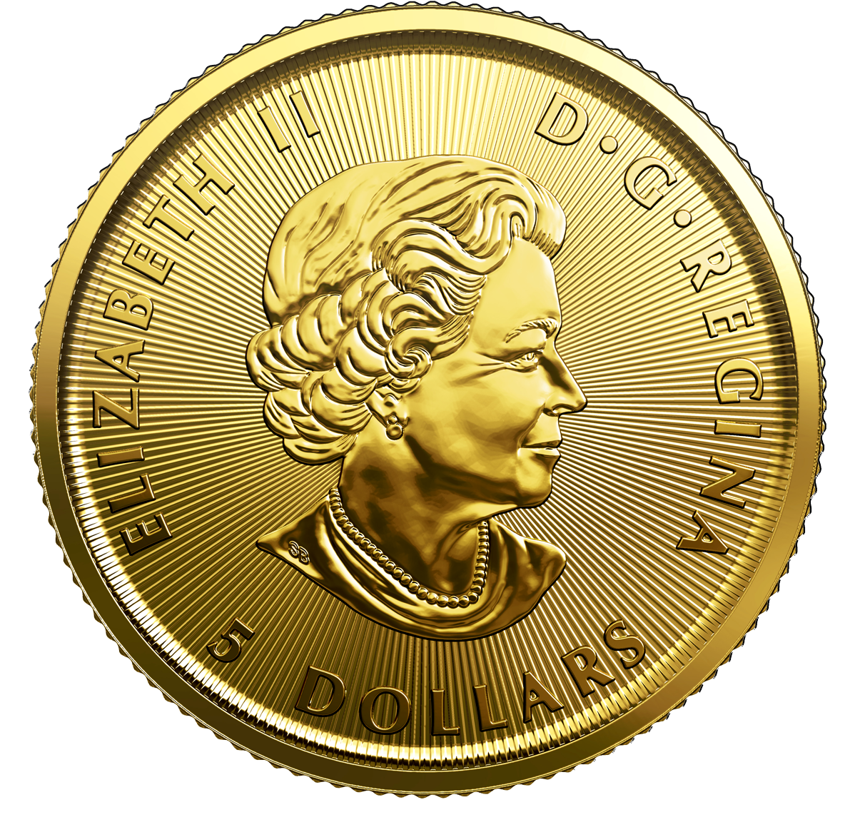 2020 $5 1/10 oz. 99.99% Pure Gold Coin - Red-Tailed Hawk (Bullion)