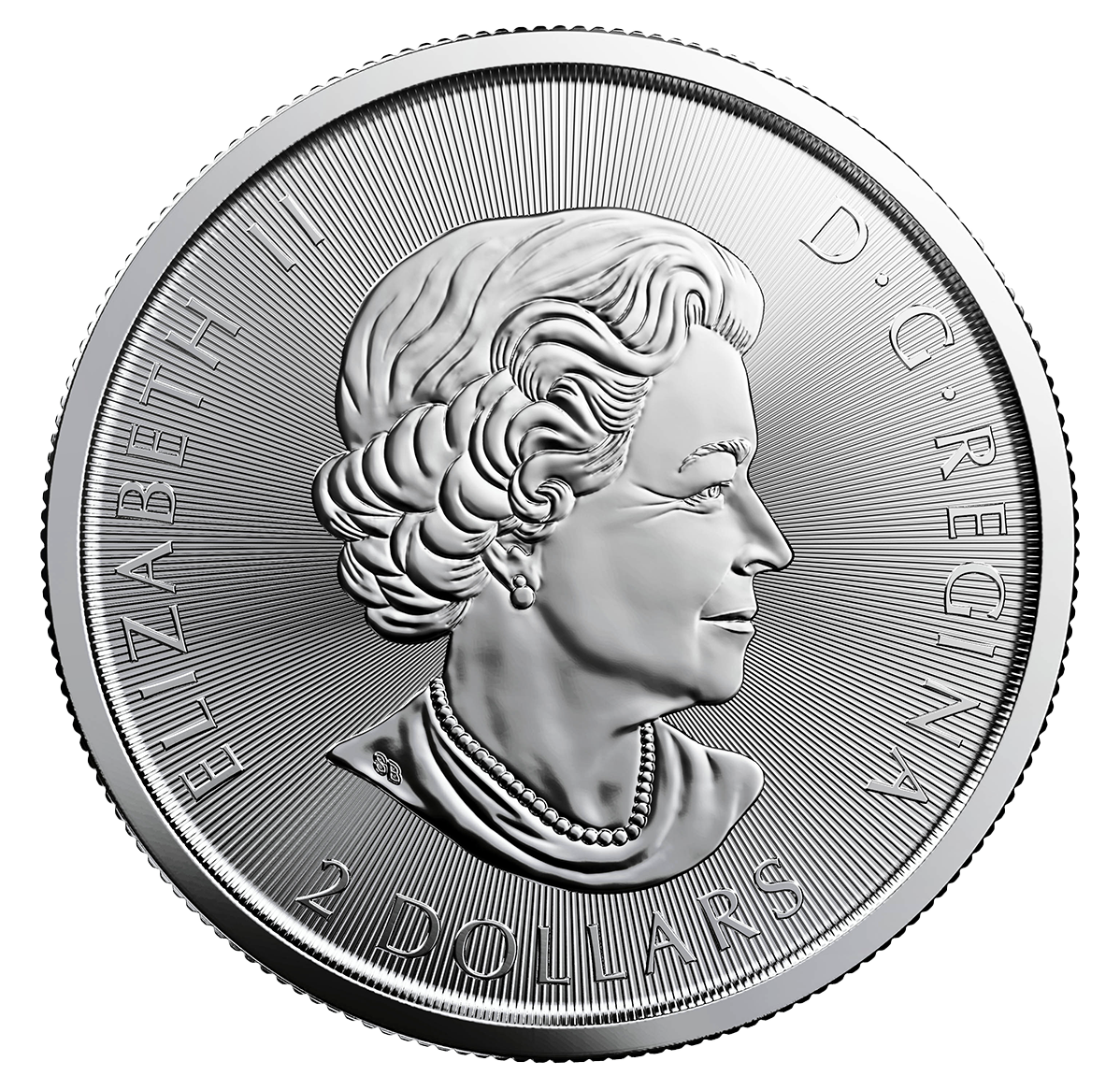 Pièce de 2 $ de 1/2 oz en argent pur à 99,99 % 2020 - Ours polaire (pièce d'investissement)