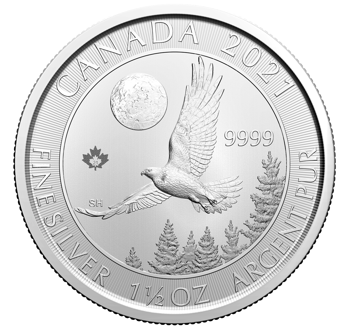 2021 $8 1 ½ Oz. 99.99% Pure Silver Coin – Goshawk (Bullion)