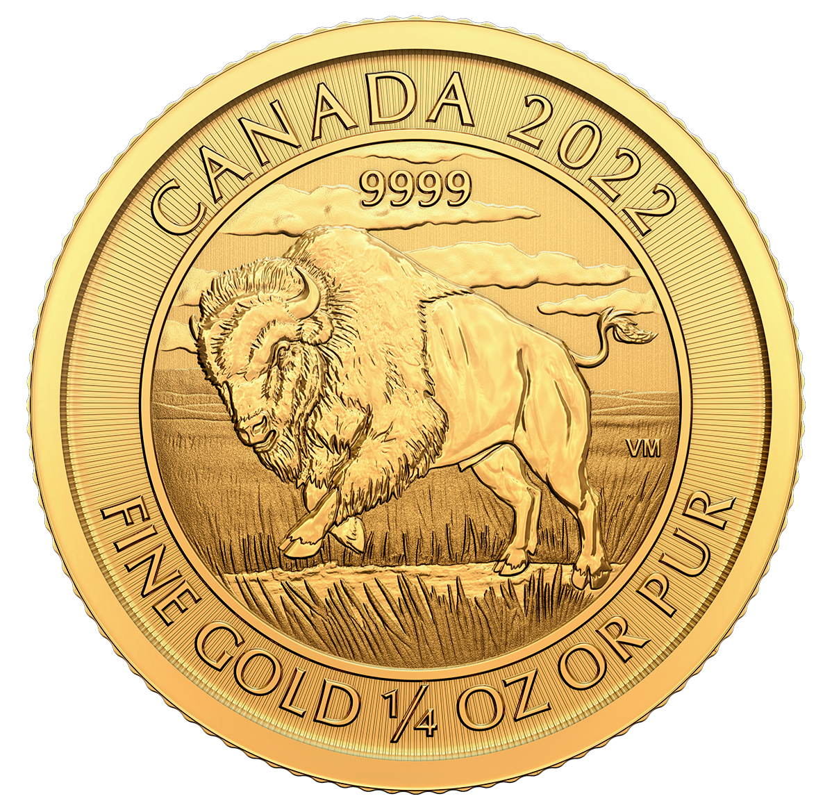 2022 $10 ¼ oz. 99.99% Pure Gold Buffalo (Bullion)